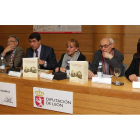 Francisco Carantoña. Joaquín López, Pablo Lago, Isabel Carrasco, Carmelo Lucas y Elena Aguado, anoche en el Club de Prensa.