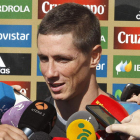 Fernando Torres atiende a los medios ayer en Las Rozas.