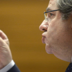 Juan Vicente Herrera, ayer, en una de sus intervenciones en el pleno de las Cortes.