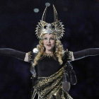 Madonna, durante una actuación en Indianapolis, durante la Super Bowl, en febrero del 2012.