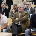 Álvaro Pérez Alonso, el Bigotes, Pablo Crespo y Francisco Correa, el lunes en el juicio por la Gürtel valenciana en San Fernando de Henares (Madrid).