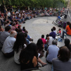 Un momento del acto convocado ayer por Podemos.