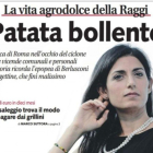 Imagen de la portada del diario italiano Libero en el que llama a la alcaldesa de Roma "Patata Caliente".