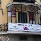 Pancarta alusiva al Reino de León en Madrid. RAQUEL P. VIECO