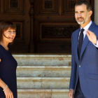 La presidenta de Baleares, Francina Armengol, fue recibida por el rey Felipe.