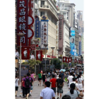Una calle de Shangai.