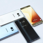 Cuatro versiones del móvil Samsung Galaxy Note 7.