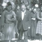 Fernández Matachana y su esposa en la peregrinación de 1958