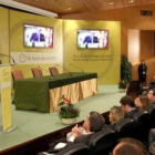 Herrera durante el acto de clausura del Congreso de  Racionalización de Horarios.