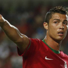 Cristiano Ronaldo, durante el amistoso de Portugal contra Holanda.