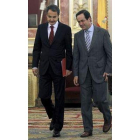 Zapatero y Bono, tras su reunión de casi dos horas.
