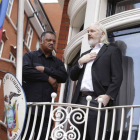 Julian Assange en la embajada de Ecuador en Londres el pasado 21 de agosto.