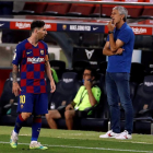 La relación entre Messi y Setién sigue sin ser buena. A. ESTÉVEZ