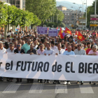 La manifestación de 2016 en Ponferrada apenas reunió entre tres mil y cuatro mil personas. DE LA MATA