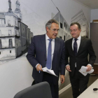 Agustín Rajoy y Fernando Salguero presentaron ayer las líneas generales del presupuesto.