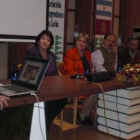 Georgina Bortolotto, en un momento de la entrega de su distinción.