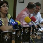 Mar Palacio, junto a otros miembros del IEB, en una reciente rueda de prensa en Ponferrada