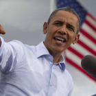 Barack Obama durante el acto de campaña en Rochester, este sábado.