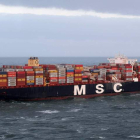 Imagen de un carguero en el Mar del Norte. HAVARIEKOMMANDO