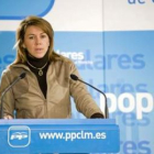 María Dolores de Cospedal durante la reunión de la Junta Directiva Regional del PP.
