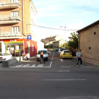 Zona de Boñar donde se han colocado los dos muros, uno de ellos en una acera.