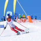 Carmen Acedo durante un momento del descenso.