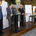 Martínez Majo, José Manuel Fernández Pastor, Isabel Carrasco y José Ángel Hermida, en la presentació