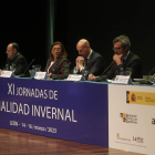 Un momento de la inauguración de las jornadas ayer en el Auditorio de León. FERNANDO OTERO