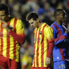 Leo Messi, en una acción del partido.