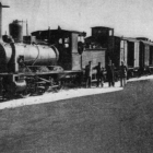 Imagen del tren que tarsladaba a los obreros desde León a la Base Aérea. MINISTERIO DE DEFENSA