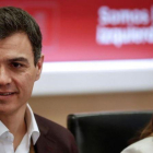Pedro Sánchez y Adriana Lastra, el pasado 12 de marzo en la sede del PSOE.