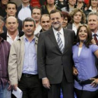Mariano Rajoy junto a los asistentes al programa