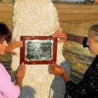 Colocación de la placa de inauguración de las obras