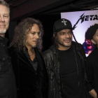 James Hetfield, Kirk Hammett, Robert Trujillo y Lars Ulrich, en Londres el jueves.