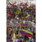 Opositores a Chávez se manifestaban ayer por las calles de Caracas