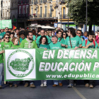Manifestación de la marcha verde, ayer en León.