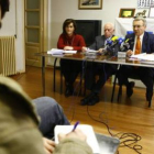 Teresa González, Joaquín Ferrando y Martín Manceñido, ayer