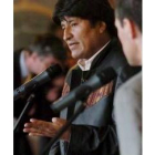 Evo Morales, esta semana en el Palacio Egmont de Bruselas