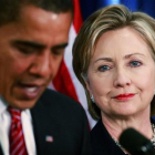 Barack Obama y Hillary Clinton en una imagen de archivo.