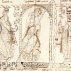 Sancho y Fernando, futuros monarcas, el abad Willelmus, Alfonso VII y el mayordomo, Ponce de Cabrera