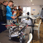 Exposición de prototipos de drones, ayer en el aedrónomo de Pajares de los Oteros. MEDINA