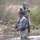 Marcelino de la Calle en una de las mangas del  torneo provincial de pesca.