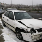 Una de las consecuencias del invierno en la N-120