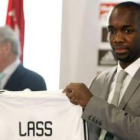 Lassana Diarrá durante su presentación oficial como jugador del Real Madrid