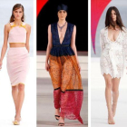 Modelos de Custo Barcelona, The 2nd Skin Co., Alvarno, Melissa Odabash y Javier Vázquez, en el Mercedes Benz Fashion Madrid, celebrado en Ibiza.