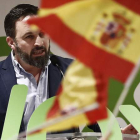 El presidente de Vox, Santiago Abascal, ha desatado una tormenta con su propuesta de liberalizar las armas. JESUS DIGES