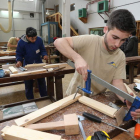 Participantes en la fase autonómica del campeonato de carpintería celebrado en el Iesve. L. DE LA MATA