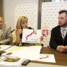 Avelino Vázquez, Isabel Carrasco (con la marca Fogones del Reino) y Juan Luis Pérez.