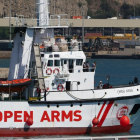 El Open Arms, a su llegada al puerto de Barcelona. /