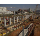 Obras en la estación de La Sagrera.